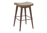 110330 Divat Barstool (Set Of 2) Taupe & Walnut