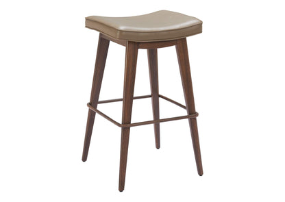 110330 Divat Barstool (Set Of 2) Taupe & Walnut