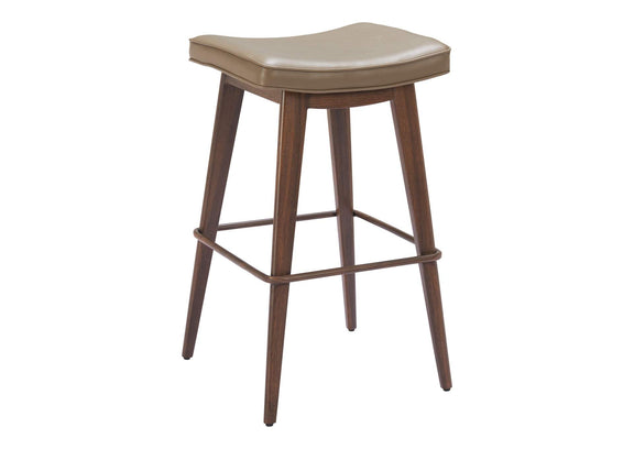 110330 Divat Barstool (Set Of 2) Taupe & Walnut