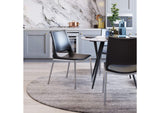 101280 Ace Dining Chair (Set Of 2) Black & Silver