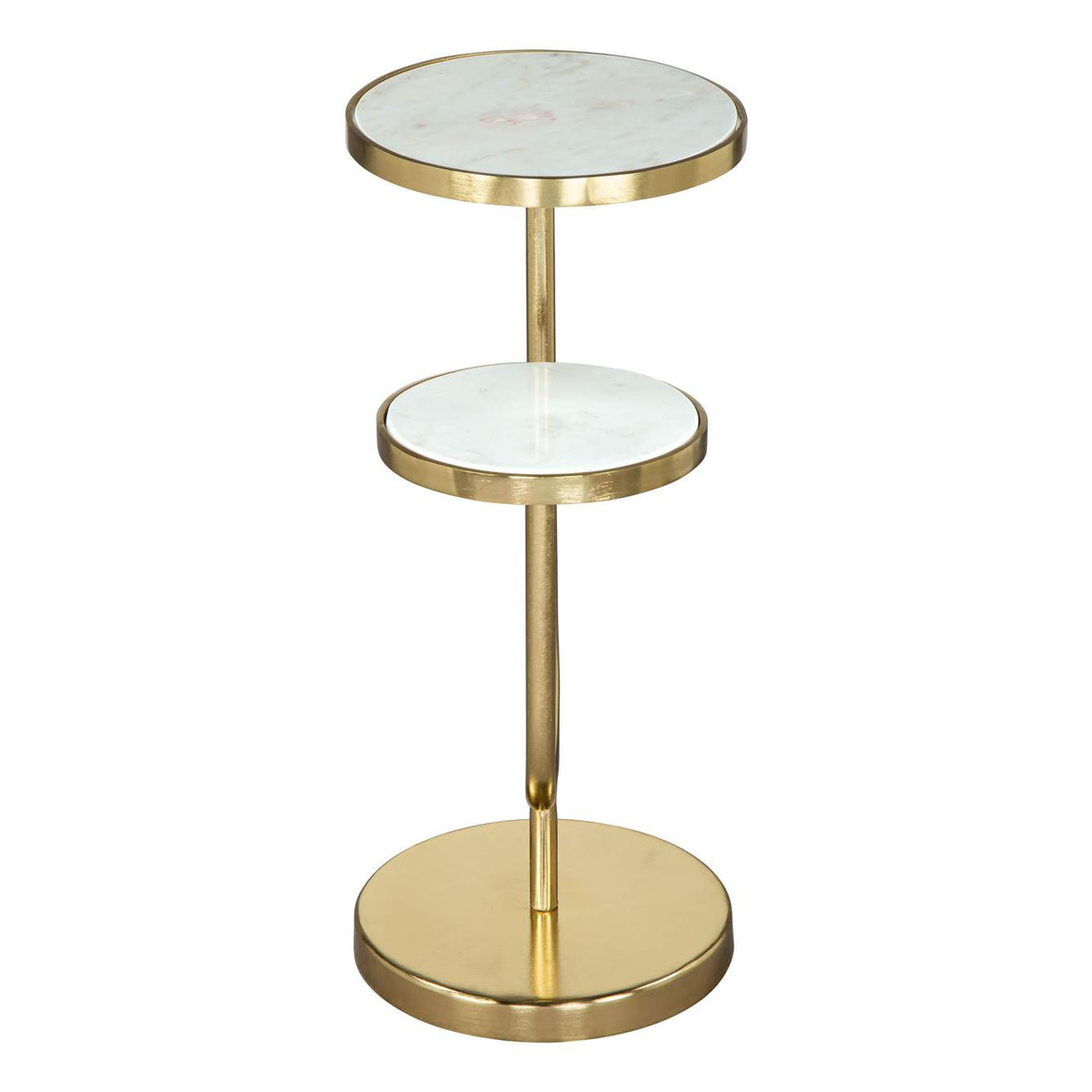 109354 Marc Side Table White & Gold
