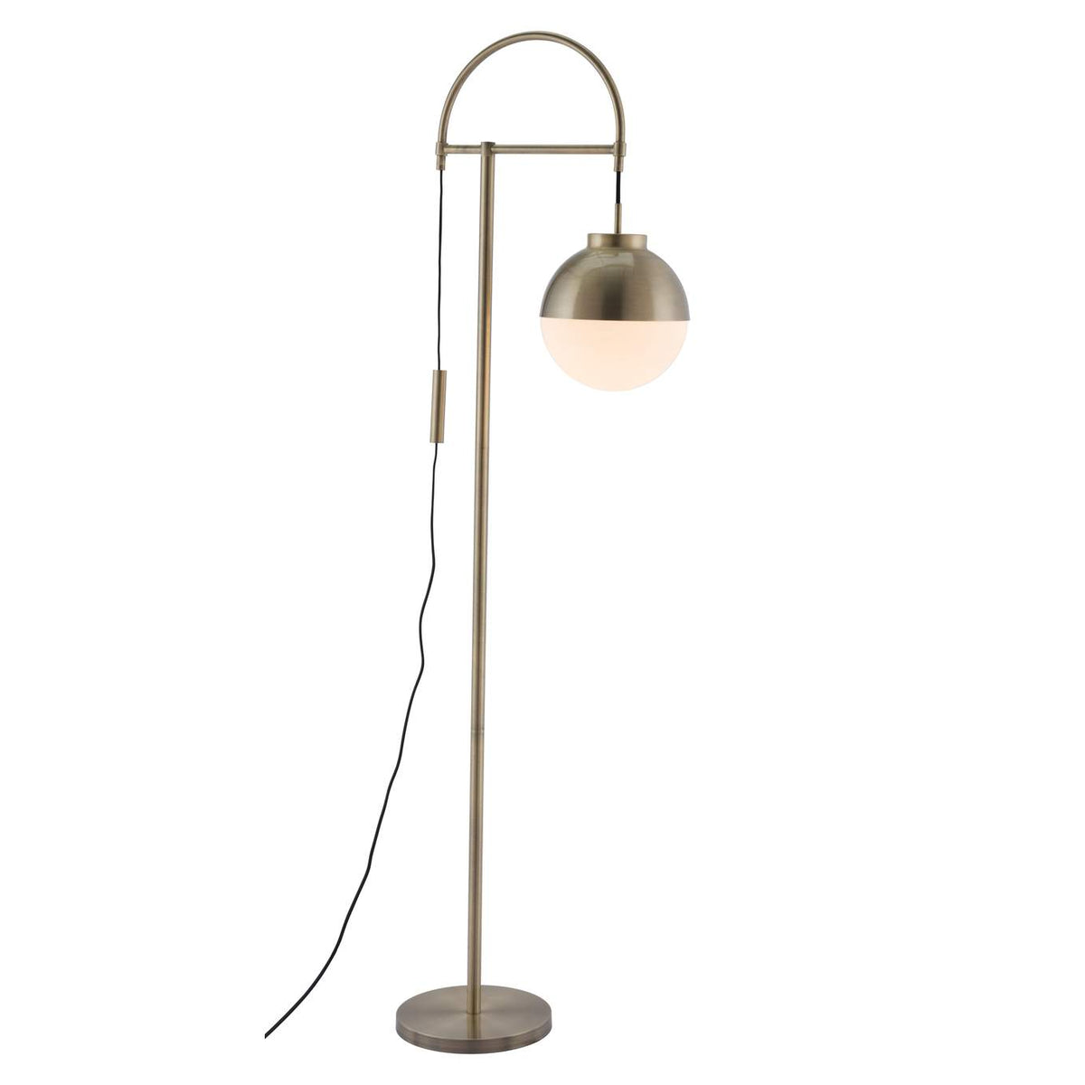 56053 Waterloo Floor Lamp White & Bronze
