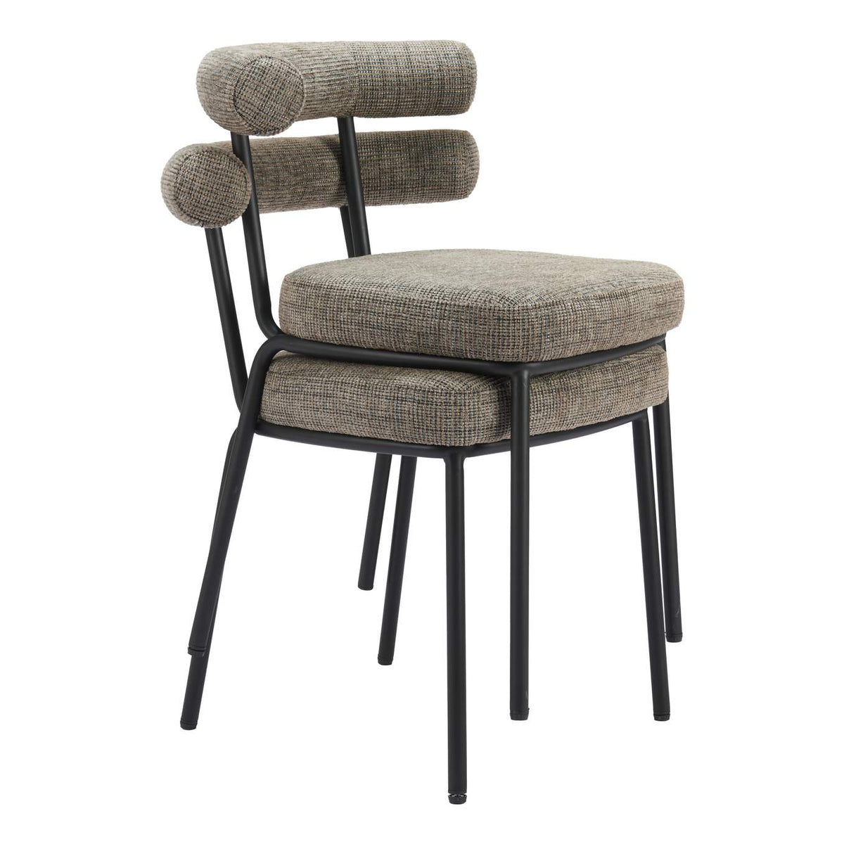 110098 Kede Dining Chair (Set Of 2) Green Tweed