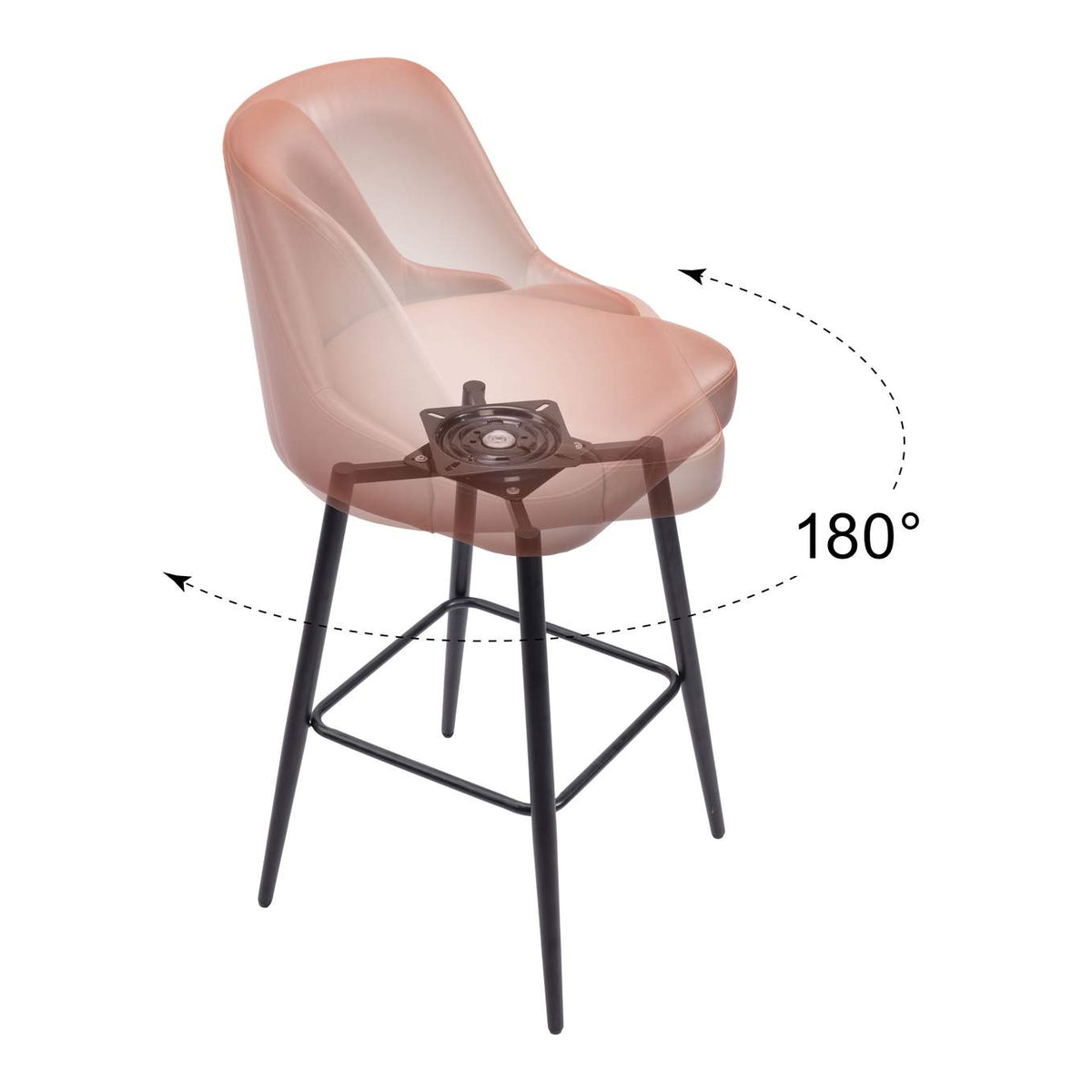 109974 Keppel Swivel Barstool Brown
