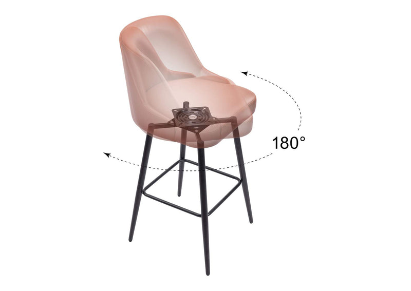 109974 Keppel Swivel Barstool Brown