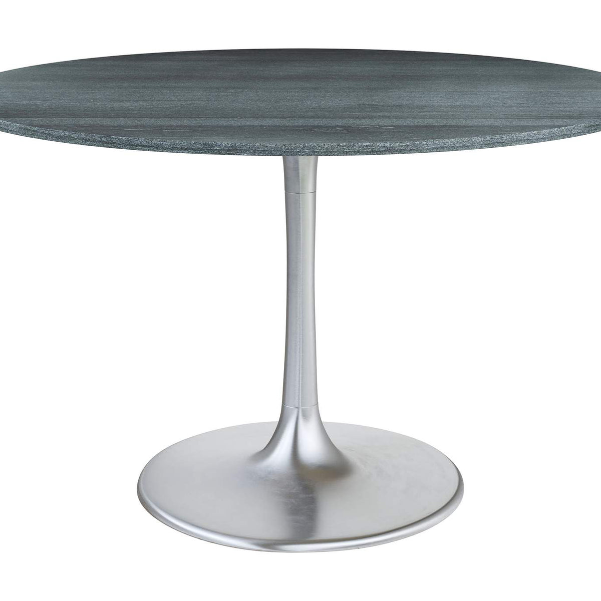 109445 Metropolis Dining Table Gray & Silver