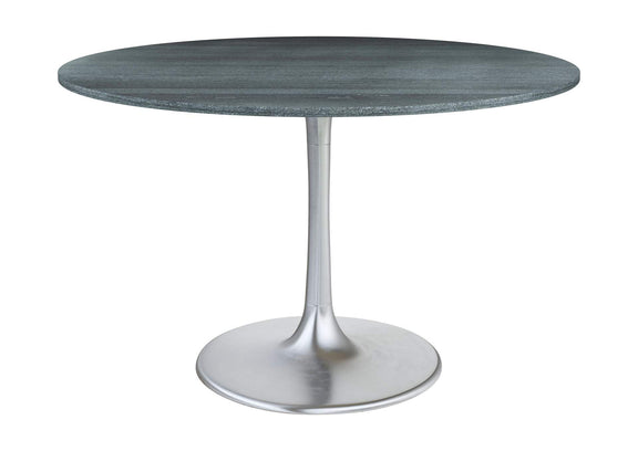 109445 Metropolis Dining Table Gray & Silver