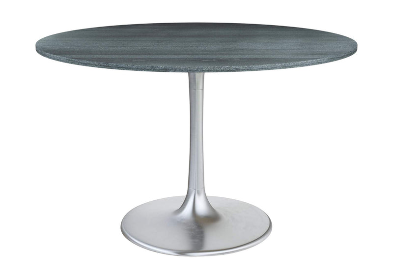 109445 Metropolis Dining Table Gray & Silver