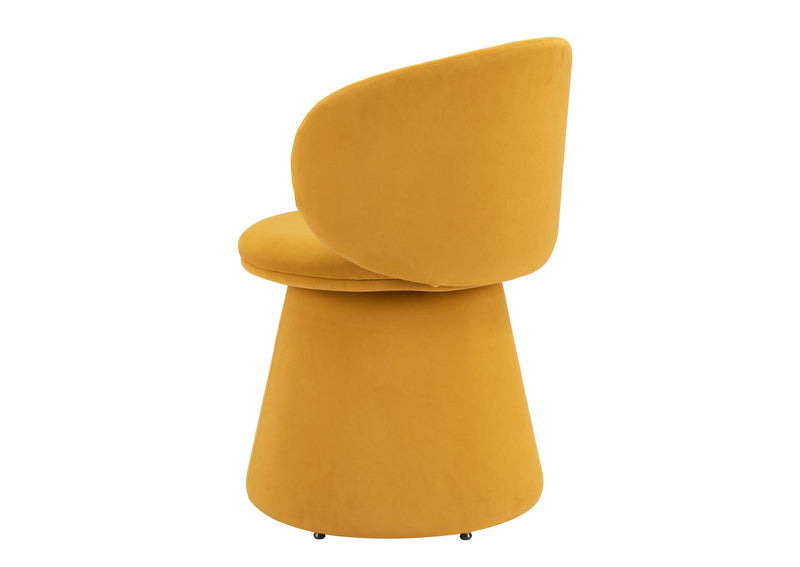 110203 Oblic Swivel Dining Chair Orange