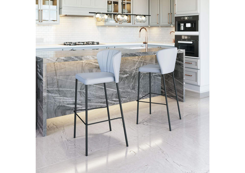 109783 Linz Barstool (Set Of 2) Gray