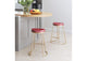 101261 Bree Counter Stool (Set Of 2) Burgundy & Gold