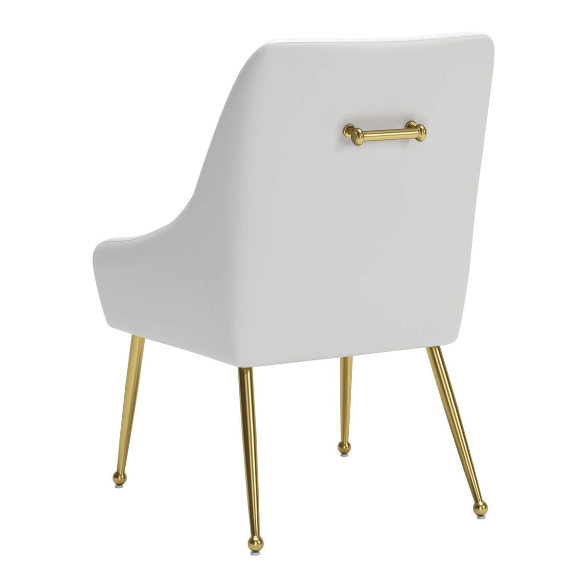 109714 Maxine Dining Chair White & Gold