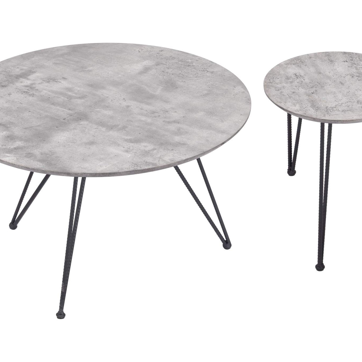 109232 Kerris Coffee Table Set (2-Piece) Gray & Black