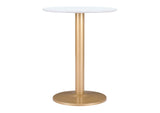 101570 Alto Bistro Table White & Gold