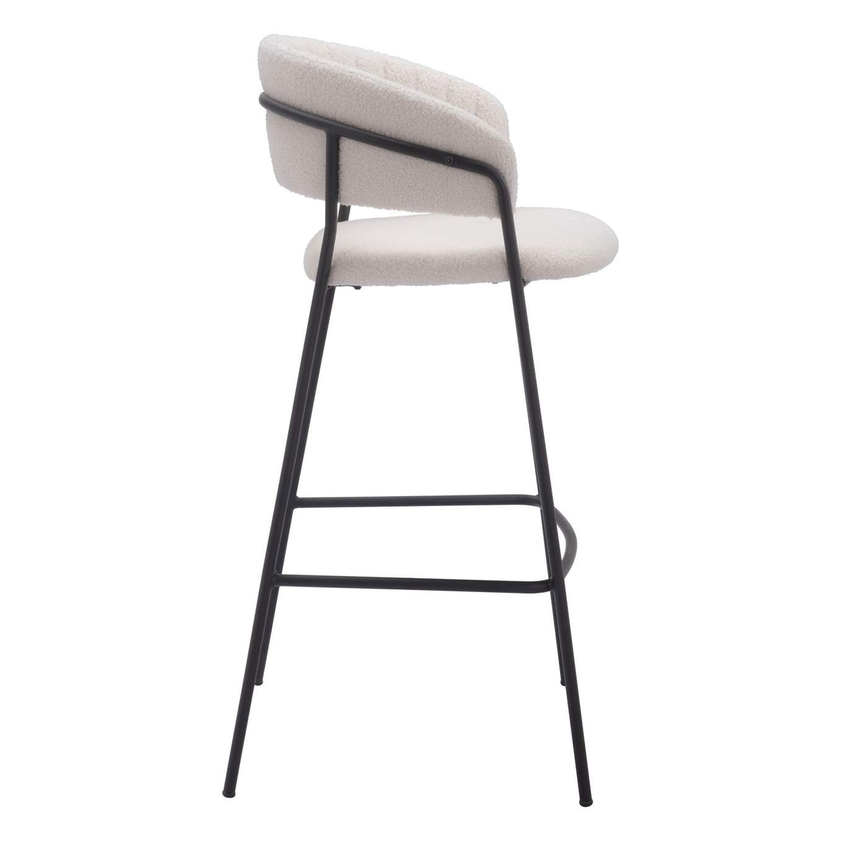 109673 Josephine Barstool (Set Of 2) Cream