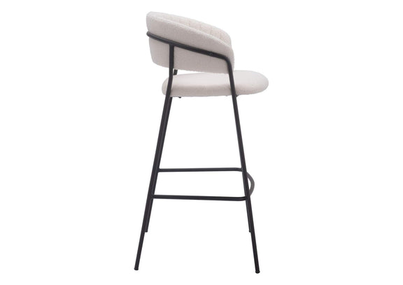 109673 Josephine Barstool (Set Of 2) Cream