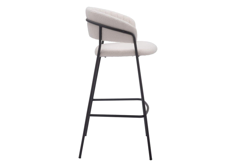 109673 Josephine Barstool (Set Of 2) Cream