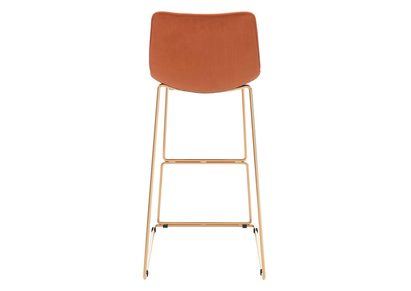 109502 Adele Barstool (Set Of 2) Orange & Gold