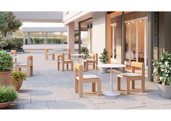 704038 Soleil Outdoor Dining Table White