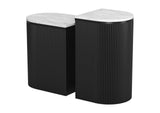 109919 Ormara Side Table Set (2-Piece) White & Black