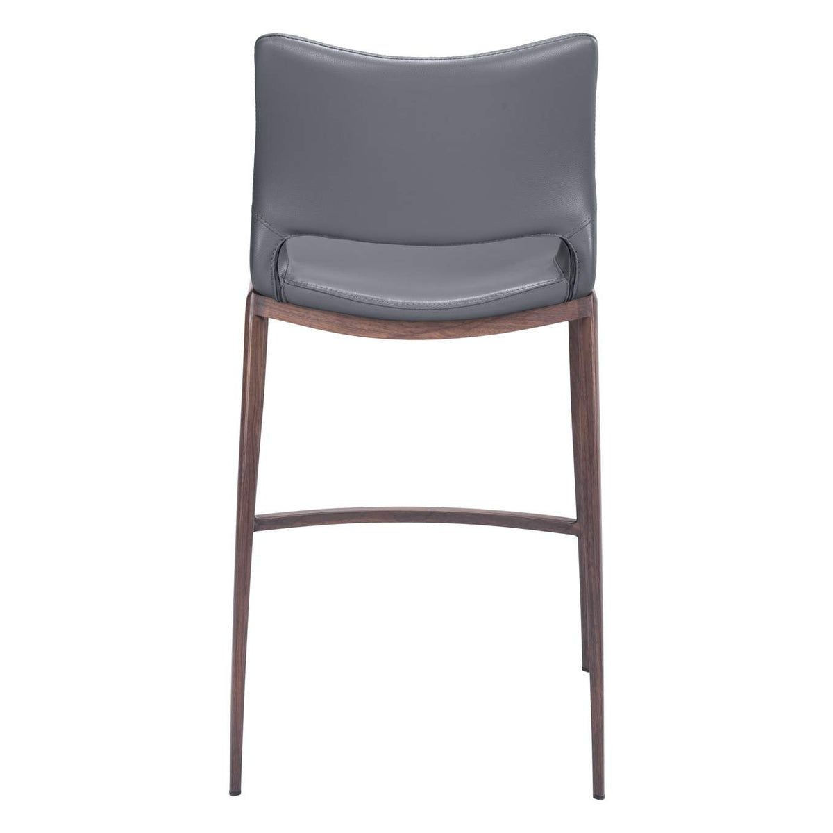 109390 Ace Counter Stool (Set Of 2) Dark Gray & Walnut
