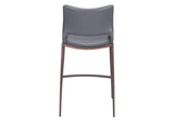 109390 Ace Counter Stool (Set Of 2) Dark Gray & Walnut