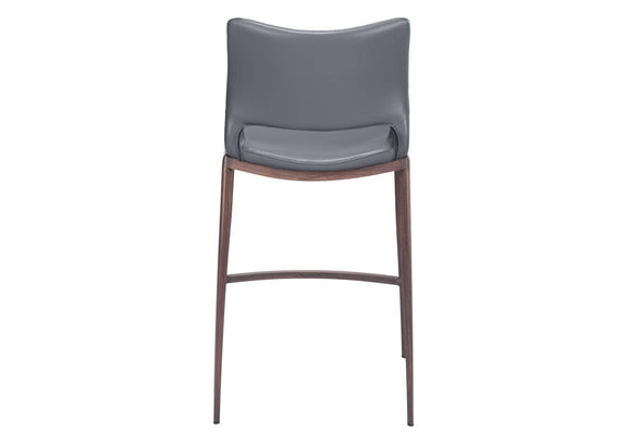 109390 Ace Counter Stool (Set Of 2) Dark Gray & Walnut