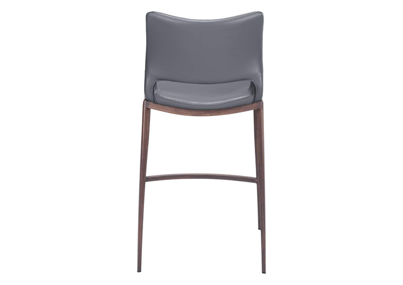 109390 Ace Counter Stool (Set Of 2) Dark Gray & Walnut