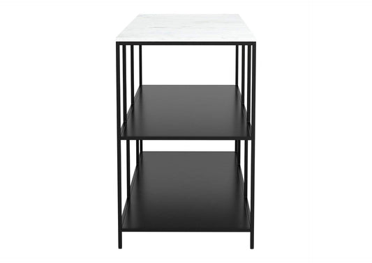 109487 Singularity Console Table White & Black