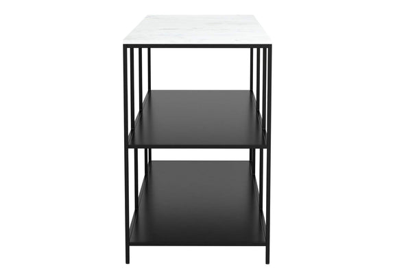 109487 Singularity Console Table White & Black