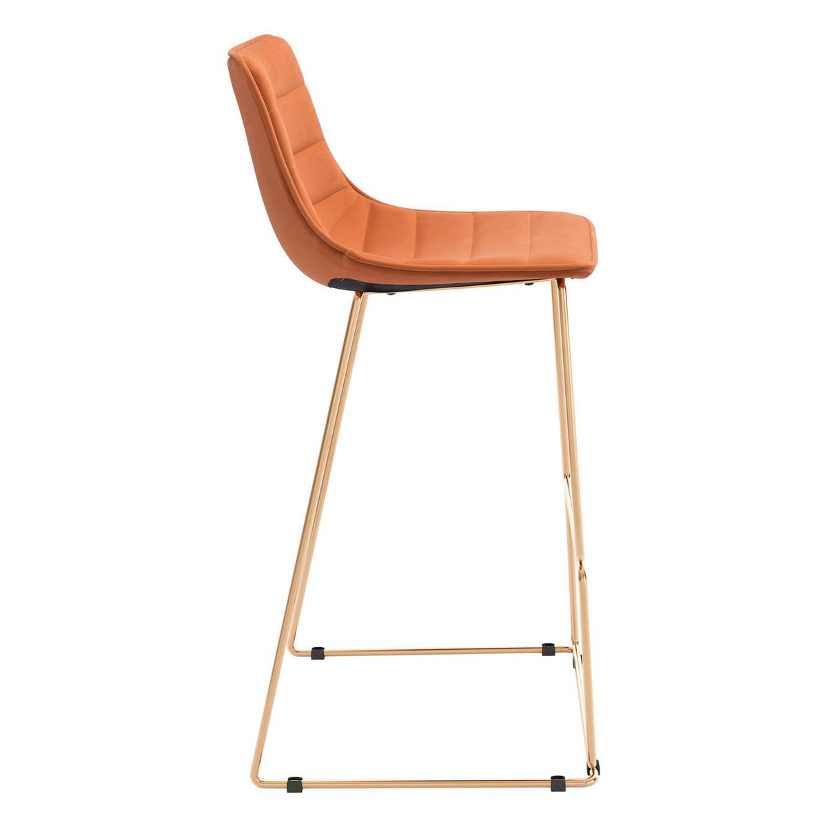 109502 Adele Barstool (Set Of 2) Orange & Gold