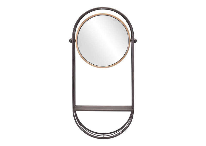 A12234 Saroni Mirror Shelf Antique Gray