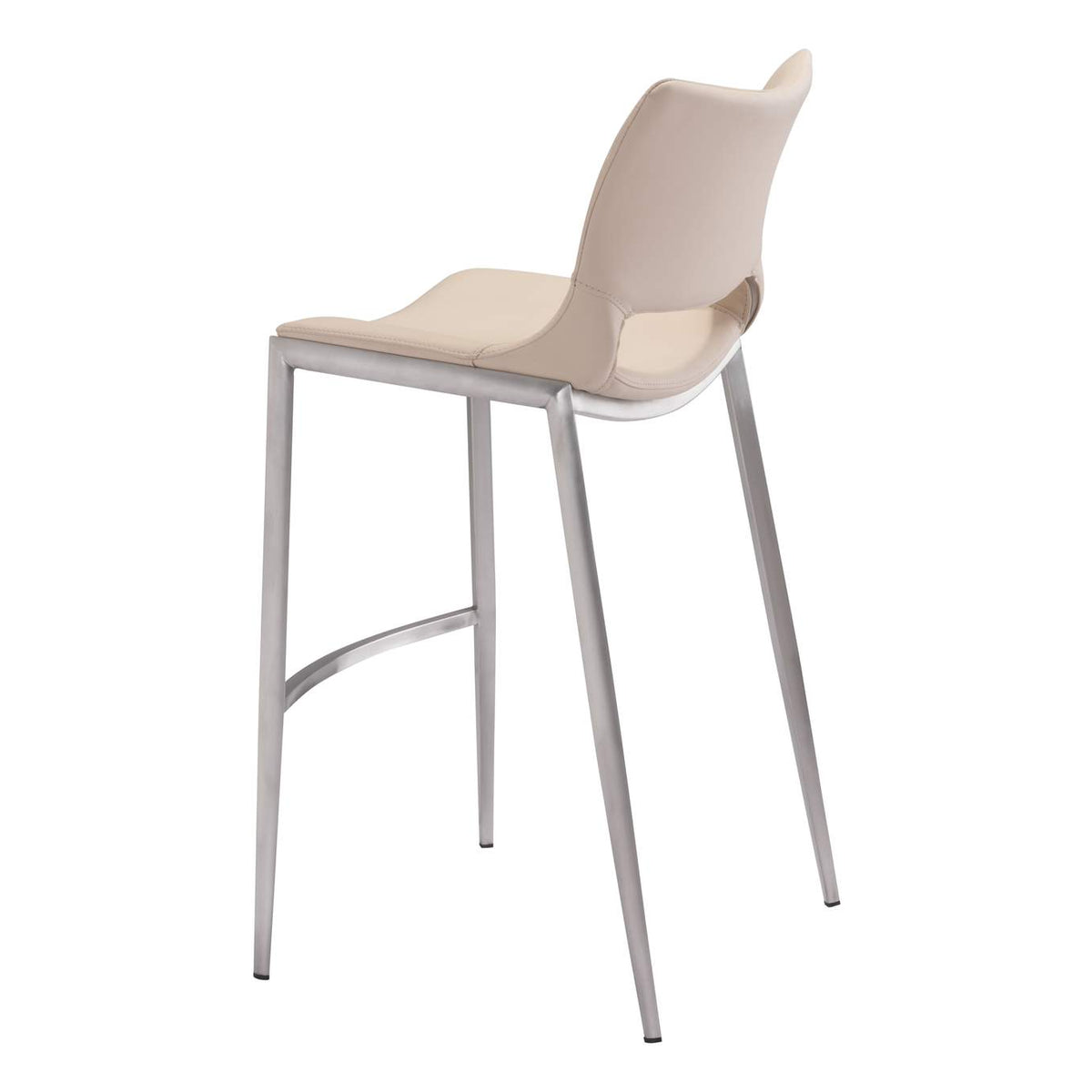 101285 Ace Barstool (Set Of 2) Light Pink & Silver