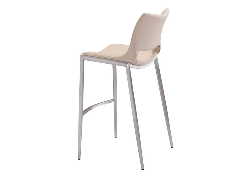 101285 Ace Barstool (Set Of 2) Light Pink & Silver