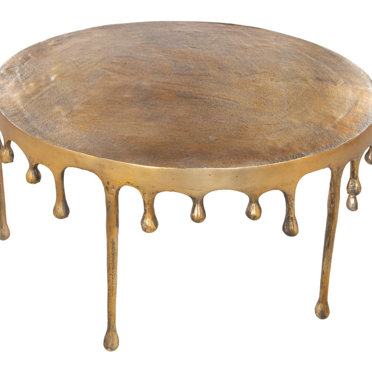 110150 Drip Coffee Table Antique Brass