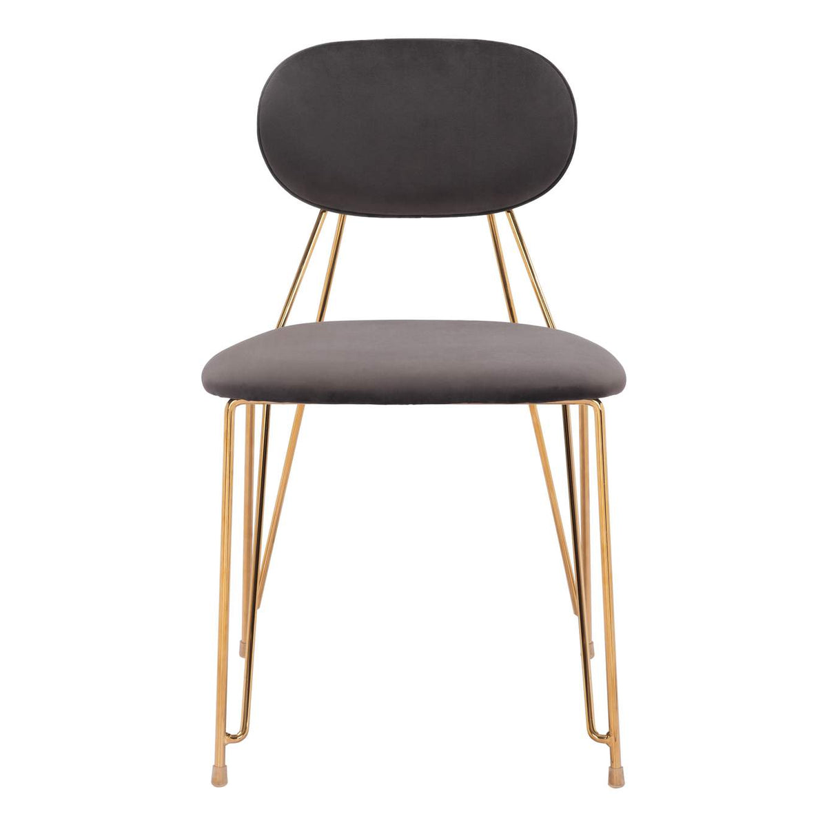 109661 Georges Dining Chair (Set Of 2) Gray & Gold
