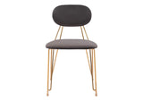 109661 Georges Dining Chair (Set Of 2) Gray & Gold