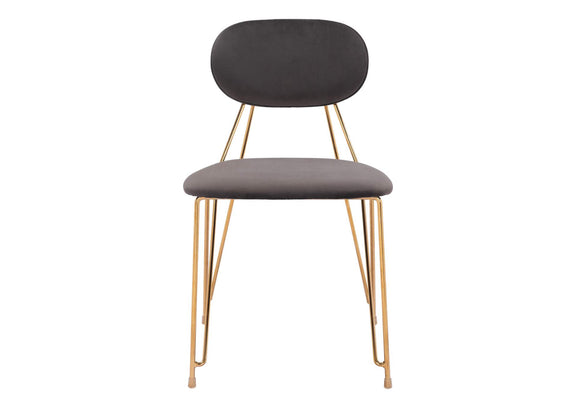 109661 Georges Dining Chair (Set Of 2) Gray & Gold