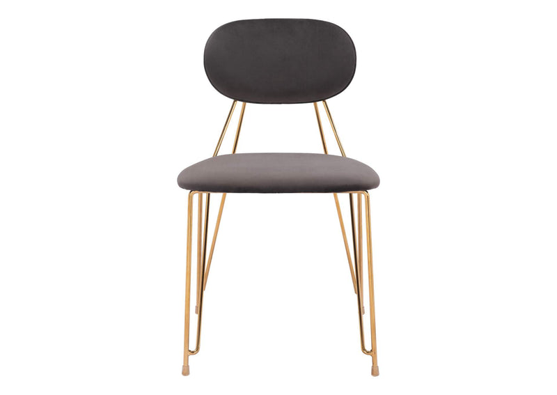 109661 Georges Dining Chair (Set Of 2) Gray & Gold