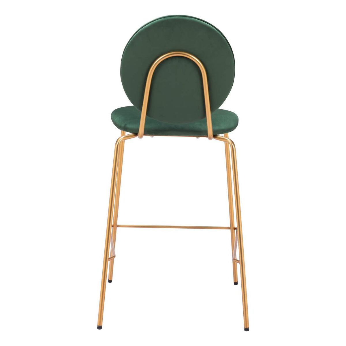 109805 Odessa Counter Stool (Set Of 2) Green & Gold