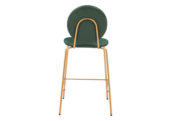 109805 Odessa Counter Stool (Set Of 2) Green & Gold