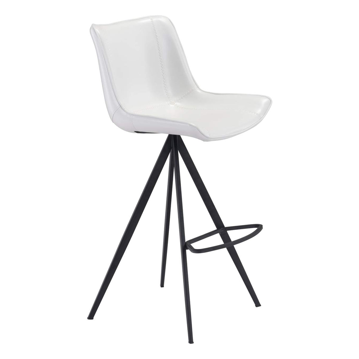 101287 Aki Barstool (Set Of 2) White & Black