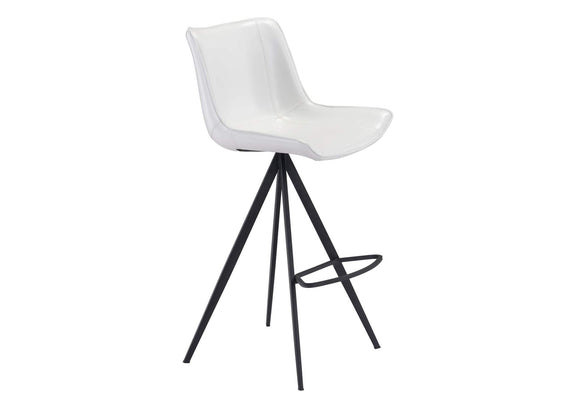 101287 Aki Barstool (Set Of 2) White & Black