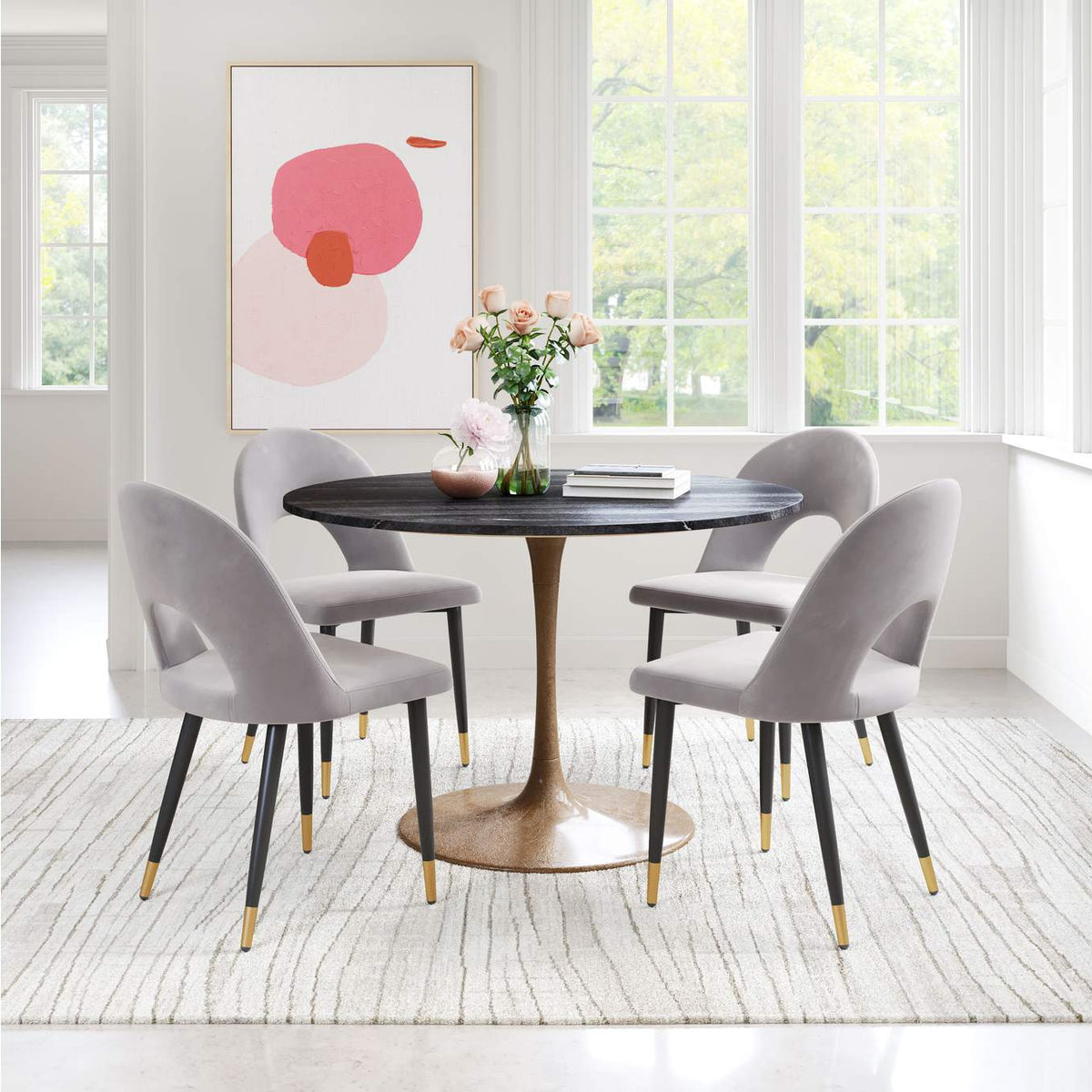109874 Menlo Dining Chair (Set Of 2) Gray