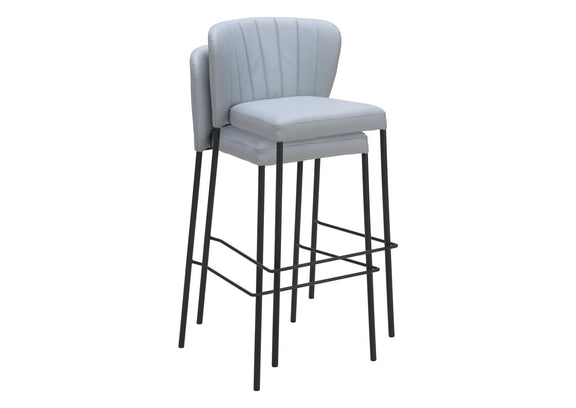 109783 Linz Barstool (Set Of 2) Gray