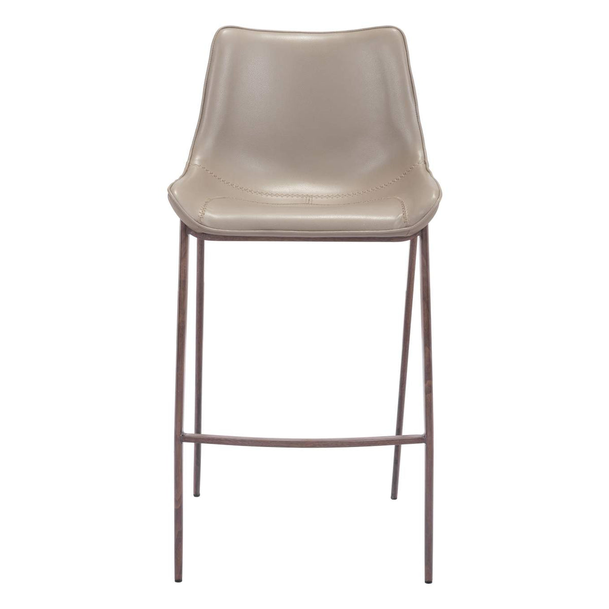 101277 Magnus Barstool (Set Of 2) Brown & Walnut