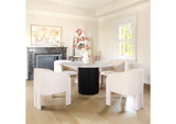 110140 Izola Dining Table White & Black