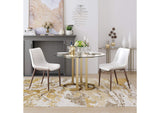 101273 Magnus Dining Chair (Set Of 2) White & Walnut