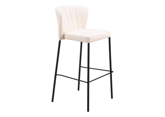 109782 Linz Barstool (Set Of 2) Cream