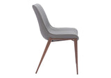 109934 Magnus Dining Chair (Set Of 2) Slate Gray & Walnut